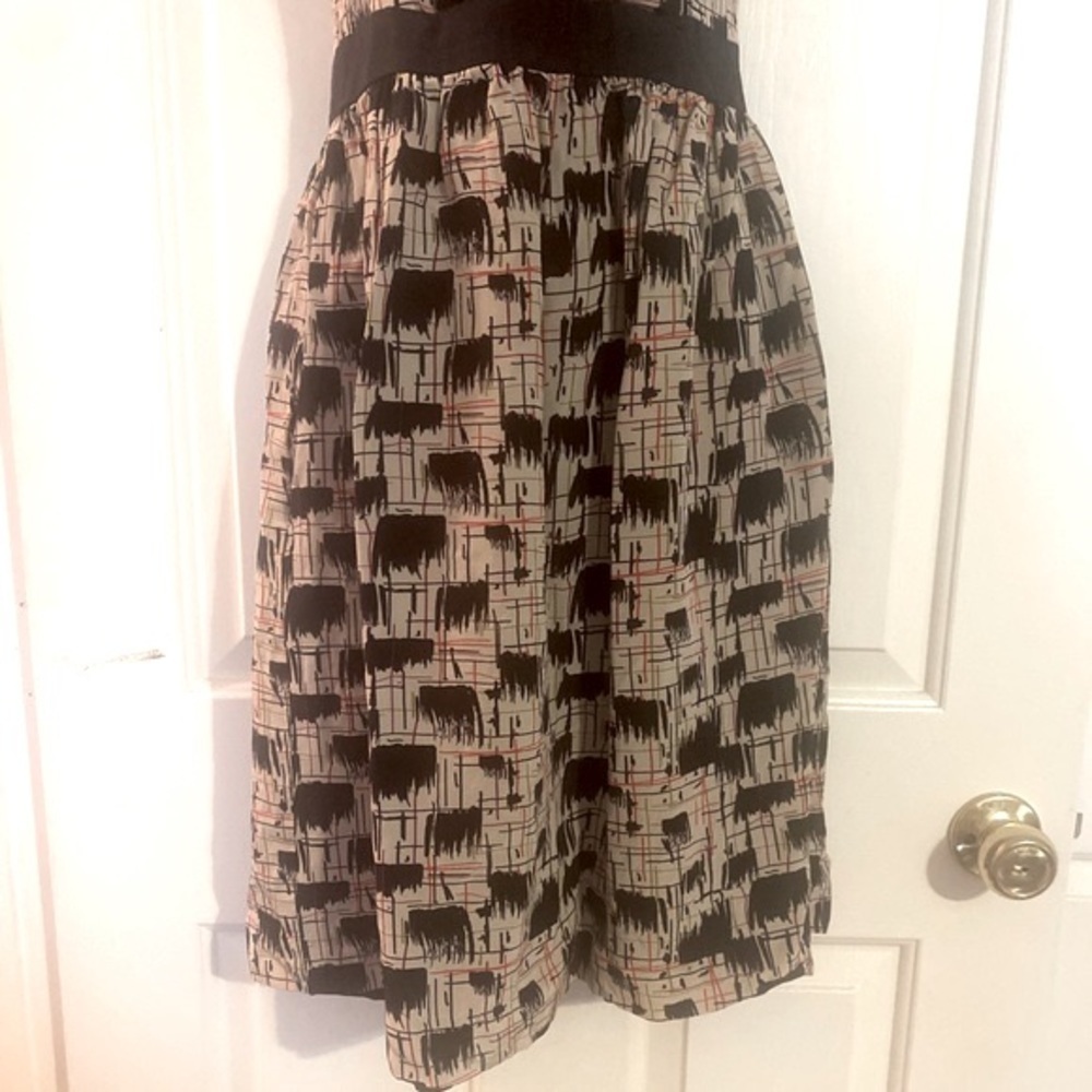 “BURLAPP” ANTHROPOLOGIE Silk Strapless Dress - Picture 7 of 15
